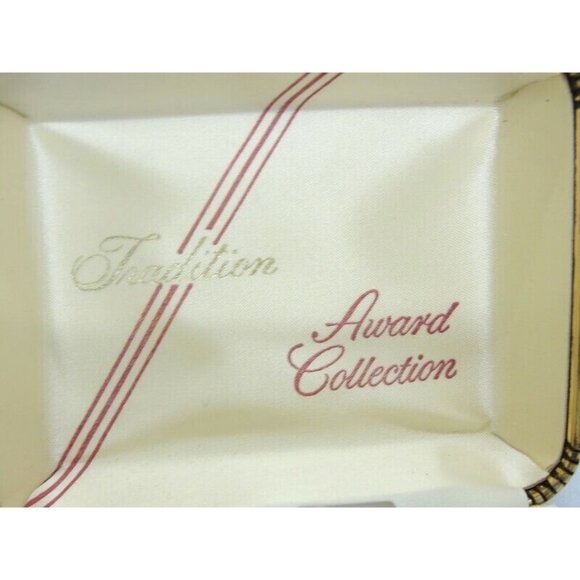 Tradition Silver Tone Cufflink Matching Tie Set Formal Wedding Tux Vintage IOB - Picture 3 of 16